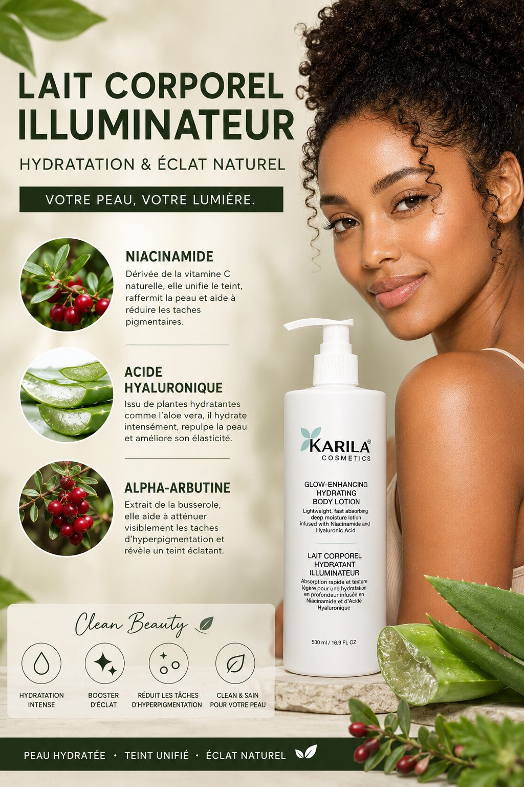 Lait Corporel Hydratant Illuminateur